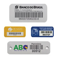 Etiquetas em Alumínio Personalizadas e com Código de Barras